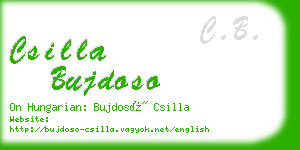 csilla bujdoso business card
